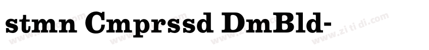 stmn Cmprssd DmBld字体转换